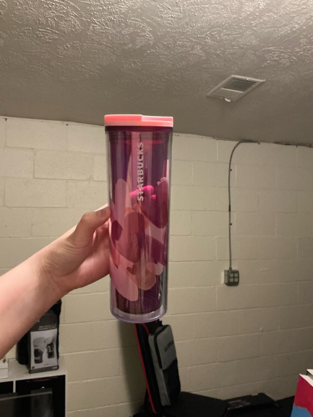 Starbucks Pink and Purple Floral Travel Tumbler